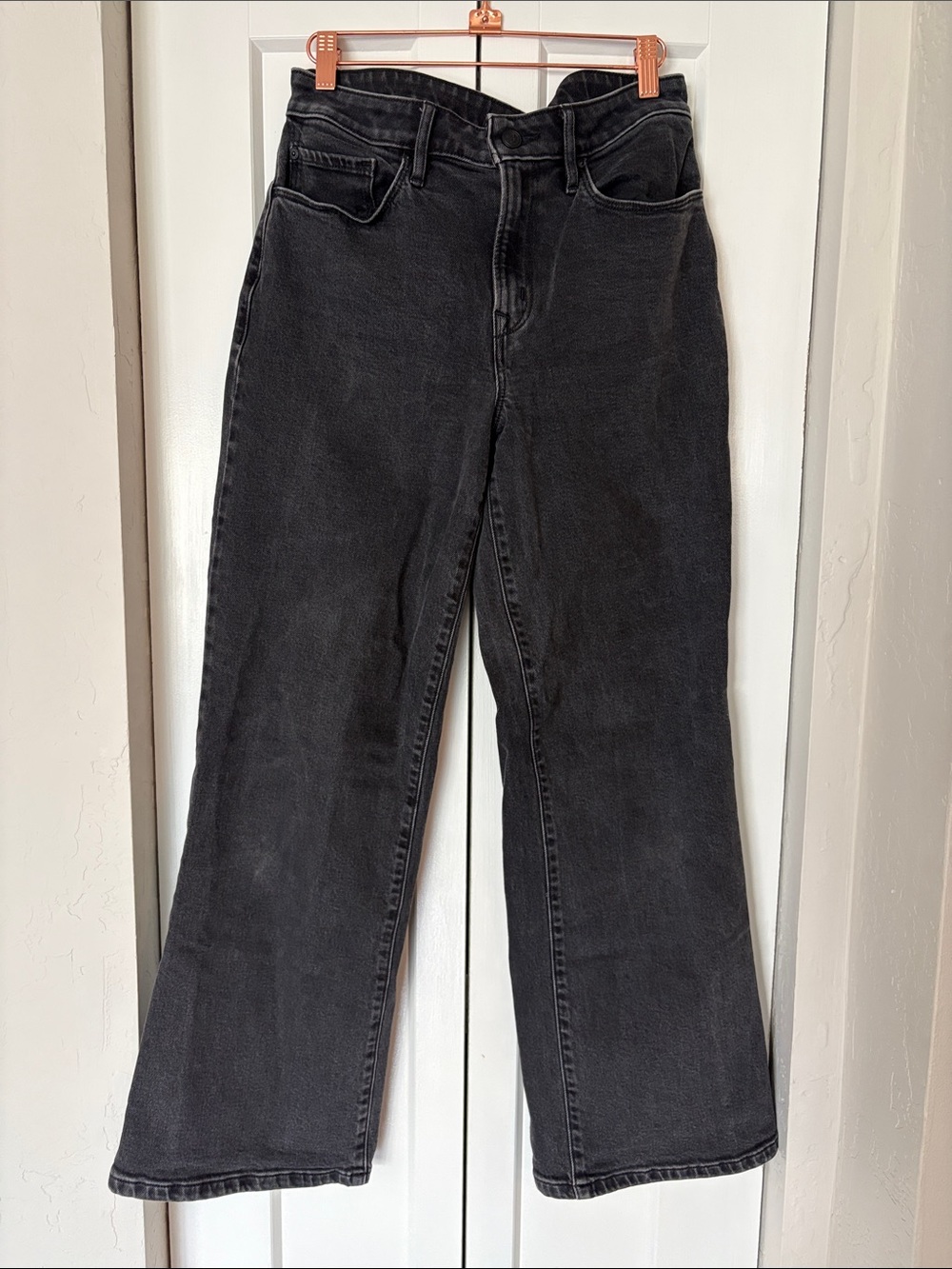 Porter Blue Wide Leg Black Denim Jeans